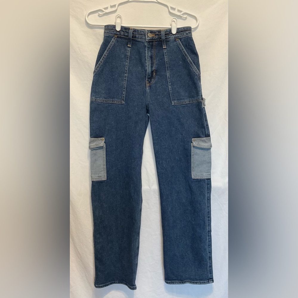 Hollister High Rise Blue Jeans Utility Style